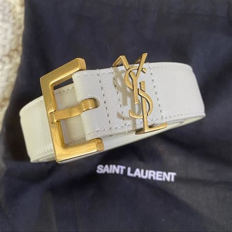 laque YSL monogram leather belt